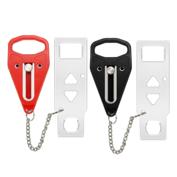 Portable Door Lock 2-Pack, Provides Extra Privacy and Security for Homes, Hotels, and Apartments