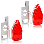 2-Pack Portable Travel Door Locks with Alarm Function, Heavy Duty Security Lock, Suitable for Hotel Room Doors