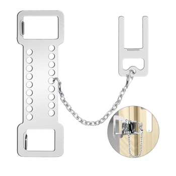 Portable door lock, home security door lock, for travel, providing extra privacy and security.
