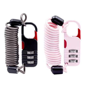 Travel lock with combination code, small combination padlock with steel wire, suitable for luggage.