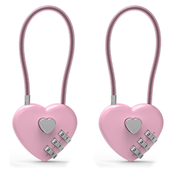 Small Combination Lock, Steel Cable Lock with Password, Suitable for Luggage, Travel Security, Outdoor Use